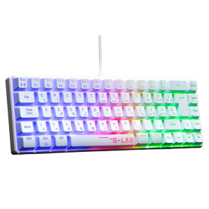 The G-Lab Gamer Billentyűzet - KEYZ HYDROGEN W/HU (RGB LED, TKL, USB, feh&eacute;r, magyar) (KEYZ-HYDROGEN-W/HU)