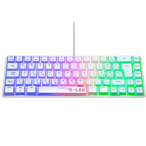 The G-Lab Gamer Billentyűzet - KEYZ HYDROGEN W/HU (RGB LED, TKL, USB, feh&eacute;r, magyar) (KEYZ-HYDROGEN-W/HU)