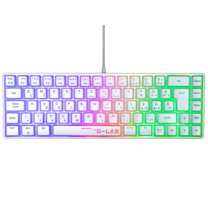 The G-Lab Gamer Billentyűzet - KEYZ HYDROGEN W/HU (RGB LED, TKL, USB, feh&eacute;r, magyar) (KEYZ-HYDROGEN-W/HU)