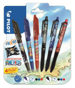 PILOT Rollertoll k&eacute;szlet, 0,35 mm, nyom&oacute;gombos,  "Frixion Ball"/"Frixion Ball Plus", 3k&uuml;l&ouml;nb&ouml;ző sz&iacute;n+One Piece matrica (PBLI449522)