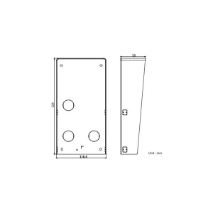 Hikvision Kaputelefon Esőv&eacute;dő - (DS-KABD8003-RS2/S)