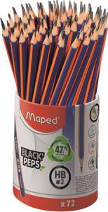 Maped Grafitceruza, ceruzatart&oacute;, HB, h&aacute;romsz&ouml;gletű,  "Black`Peps Navy" (IMA850859)