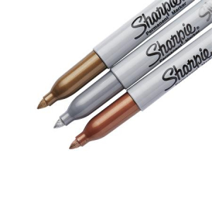 SHARPIE Alkoholos marker k&eacute;szlet, 1,4 mm, k&uacute;pos,  "Metallic", 3 k&uuml;l&ouml;nb&ouml;ző sz&iacute;n (SR1986006)