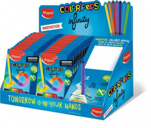 Maped Sz&iacute;nes ceruza display, karton, asztali,  "Color`Peps INFINITY", felt&ouml;lt&ouml;tt (IMA993329)