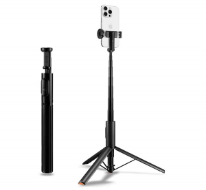 Spigen S541W szelfibot (univerz&aacute;lis, tripod &aacute;llv&aacute;ny, &aacute;ll&iacute;that&oacute;, bluetooth t&aacute;vkiold&oacute;, forgathat&oacute;, 31.5-146cm) FEKETE (AMP09336)