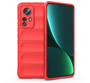 Szilikon telefonv&eacute;dő (&uuml;t&eacute;s&aacute;ll&oacute;s&aacute;g, kamerav&eacute;dő, 3D) PIROS Xiaomi 12 Pro "Gigapack csomagol&aacute;s" (GP-134315)