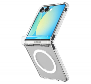 Spigen ULTRA HYBRID MAG műanyag telefonv&eacute;dő (&uuml;t&eacute;s&aacute;ll&oacute;s&aacute;g, l&eacute;gp&aacute;rn&aacute;s keret, MagSafe) &Aacute;TL&Aacute;TSZ&Oacute; Samsung Galaxy Z Flip7 (SM-F766) (ACS09559)