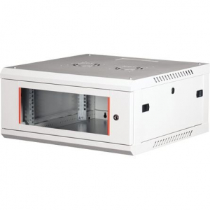Lande PROlineB 600x600 lapraszerelt 4U 19" fali rack szekr&eacute;ny sz&uuml;rke (LN-WB-04U6060-LG-F)
