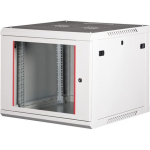 Lande PROlineB 600x600 lapraszerelt 9U 19" fali rack szekr&eacute;ny sz&uuml;rke (LN-WB-09U6060-LG-F)