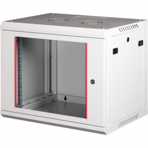 Lande PROlineB 600x450 lapraszerelt 9U 19" fali rack szekr&eacute;ny sz&uuml;rke (LN-WB-09U6045-LG-F)