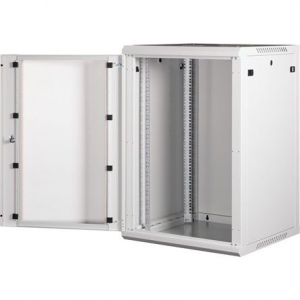 Lande PROlineB 600x600 lapraszerelt 18U 19" fali rack szekr&eacute;ny sz&uuml;rke (LN-WB-18U6060-LG-F)