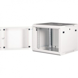 Lande PROlineB 600x600 lapraszerelt 9U 19" fali rack szekr&eacute;ny sz&uuml;rke (LN-WB-09U6060-LG-F)