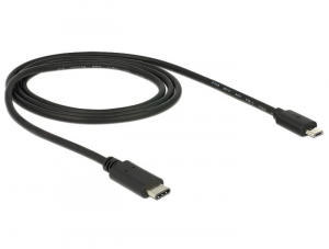 Delock 83602 USB Type-C (USB-C) 2.0 --> USB 2.0 microB 1m kábel