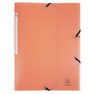 Exacompta Gumis mappa, PP, A4,  "Chromaline Pastel", korall (EX55177E)