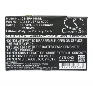 Cameron Sino Li-Polymer akku (3.73V/8820mAh, Apple 6712-6700 kompatibilis) FEKETE Apple IPAD Air (CS-IPA148SL)