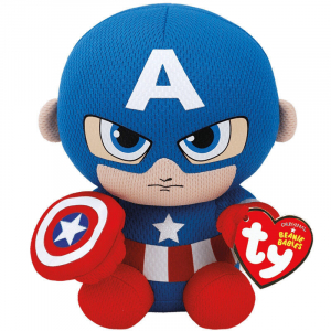 Ty , Squisy Beanie Babies, Marvel Amerika Kapit&aacute;ny (3041189)