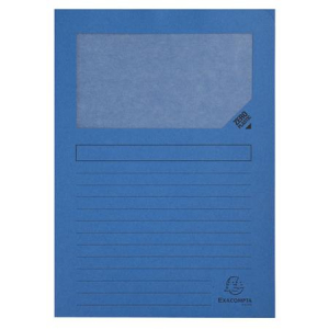 Exacompta Mappa, ablakos, karton,  "Forever", f&eacute;nyes k&eacute;k (EX50102E)