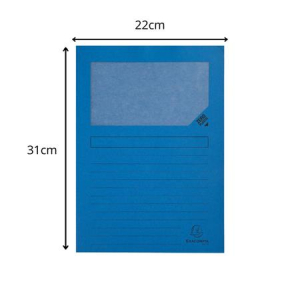 Exacompta Mappa, ablakos, karton,  "Forever", f&eacute;nyes k&eacute;k (EX50102E)