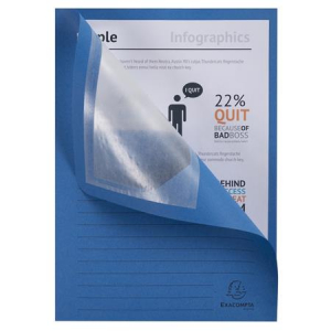 Exacompta Mappa, ablakos, karton,  "Forever", f&eacute;nyes k&eacute;k (EX50102E)