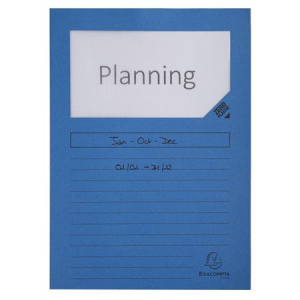 Exacompta Mappa, ablakos, karton,  "Forever", f&eacute;nyes k&eacute;k (EX50102E)