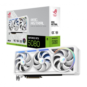 ASUS GeForce RTX 5080 16GB ROG Astral White OC Edition videokártya (ROG-ASTRAL-RTX5080-O16G-WHITE)