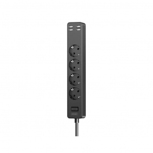 XO WL10 3-as elosztó 4*USB-A csatlakozóval 1.8M fekete