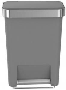 SimpleHuman CW1386 pedálos szemetes beépített zacskó tartóval szürke (45 liter)