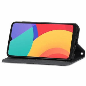 PartOcean Alcatel 1s 2021 flip bőr tok fekete (664818698)