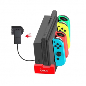 iPega 9186 T&ouml;ltő&aacute;llom&aacute;s pro N-Switch k&eacute;sz&uuml;l&eacute;khez a Joy-con fekete/piros