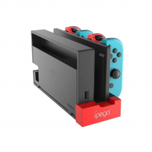 iPega 9186 T&ouml;ltő&aacute;llom&aacute;s pro N-Switch k&eacute;sz&uuml;l&eacute;khez a Joy-con fekete/piros