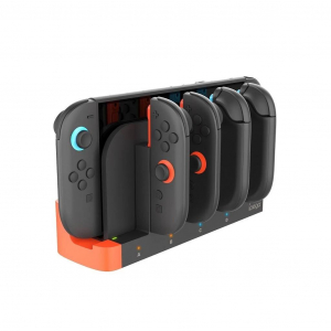 iPega SW2185 t&ouml;ltő&aacute;llom&aacute;s JoyCon kontrollerekhez Nintendo Switch 2 k&eacute;sz&uuml;l&eacute;khez fekete