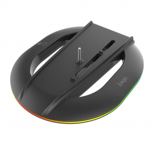 iPega P5S035SAH függőleges állvány (2xUSB-A) RGB megvilágítással PS5 Slim/PS5 Pro készülékhez fekete