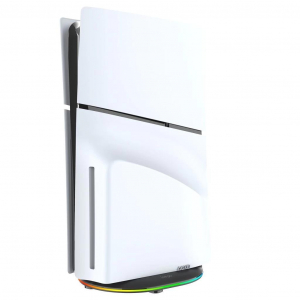 iPega P5S035SAH függőleges állvány (2xUSB-A) RGB megvilágítással PS5 Slim/PS5 Pro készülékhez fekete