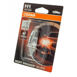 Osram Night Breaker Silver +100% izzó - H1 - P14,5t - 12V - 55W - 1db (3064150NBS01B)