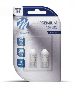 M-Tech , LB0106Y T10 Led Izz&oacute;, Piros, 12V W5W (72LB106Y)