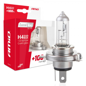 AMiO Halog&eacute;n Izz&oacute;k H4 12V 60/55W LumiTec SILVER +100% DUO (0501402)