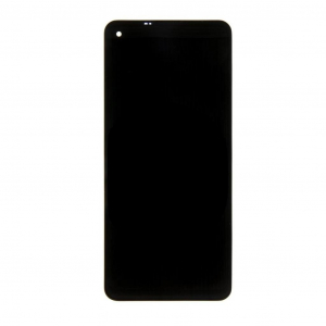 Utángyártott LCD kijelző + érintőegység + elülső tok Samsung A217F Galaxy A21s készülékhez fekete