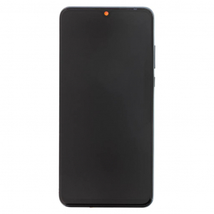 Utángyártott LCD kijelző + érintő egység + elülső burkolat Huawei P30 Lite készülékhez (48MP fotóhoz) fekete