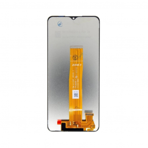 Utángyártott LCD kijelző + érintő egység Samsung A125 Galaxy A12 készülékhez fekete