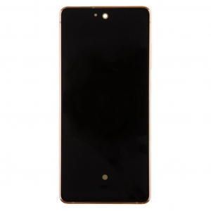 Samsung LCD kijelző + érintő egység + elülső tok  G781 5G Galaxy S20 FE készülékhez felhő narancs (Service Pack)