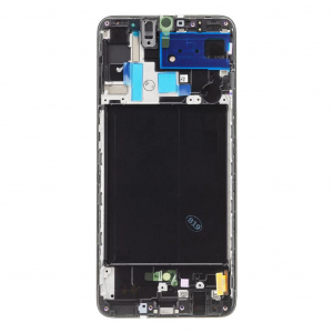 Samsung LCD kijelző + érintő egység  A705 Galaxy A70 készülékhez fekete (Service Pack)
