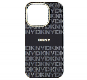 CG MOBILE DKNY REPEAT PATTERN TONAL STRIPE szilikon telefonv&eacute;dő (&uuml;t&eacute;s&aacute;ll&oacute;s&aacute;g, bőr hat&aacute;s&uacute; h&aacute;tlap, Magsafe) FEKETE Apple iPhone 13 (DKHMP13MHRHSEK)