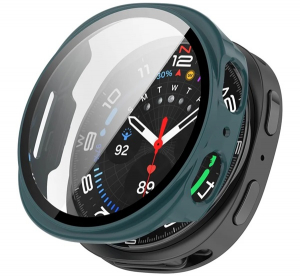 Műanyag keret (BUMPER, &uuml;t&eacute;s&aacute;ll&oacute;s&aacute;g + kijelzőv&eacute;dő &uuml;veg) S&Ouml;T&Eacute;TZ&Ouml;LD Samsung Galaxy Watch 8 44mm (SM-L330) / Galaxy Watch 8 eSIM 44mm (SM-L335) "Gigapack