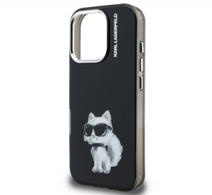 CG MOBILE KARL LAGERFELD IML AQUARELLE CHOUPETTE szilikon telefonv&eacute;dő (&uuml;t&eacute;s&aacute;ll&oacute;s&aacute;g, kamerav&eacute;dő) FEKETE Apple iPhone 16 Pro Max (KLHCP16XHMCHAQK)