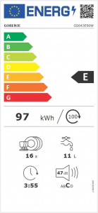 Gorenje GS643E90W szabadon&aacute;ll&oacute; mosogat&oacute;g&eacute;p feh&eacute;r