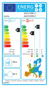 Manta 3.5kW hűtő-fűtő kl&iacute;ma (AAC012NN) beszerel&eacute;ssel, 3 m&eacute;ter cs&ouml;vez&eacute;sig