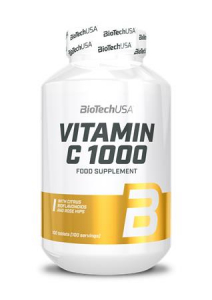BIOTECH USA Étrend-kiegészítő tabletta, 100 tabletta, 1000mg C-vitaminnal,  (KHEBIOUSA27)