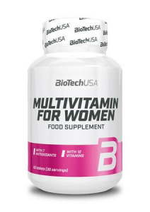 BIOTECH USA Multivitamin, 60 tabletta, nőknek,  (KHEBIOUSA23)