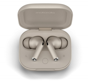Motorola BUDS+ bluetooth f&uuml;lhallgat&oacute; SZTEREO (v5.3, TWS, mikrofon, akt&iacute;v zajszűrő, v&iacute;z&aacute;ll&oacute; + t&ouml;ltőtok) VIL&Aacute;GOSSZ&Uuml;RKE (PG38C05742)