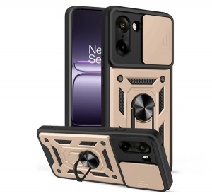 Defender szilikon telefonv&eacute;dő (&uuml;t&eacute;s&aacute;ll&oacute;s&aacute;g, tart&oacute;gyűrű, kamerav&eacute;dő) ARANY OnePlus Nord CE5 "Gigapack csomagol&aacute;s" (GP-172252)